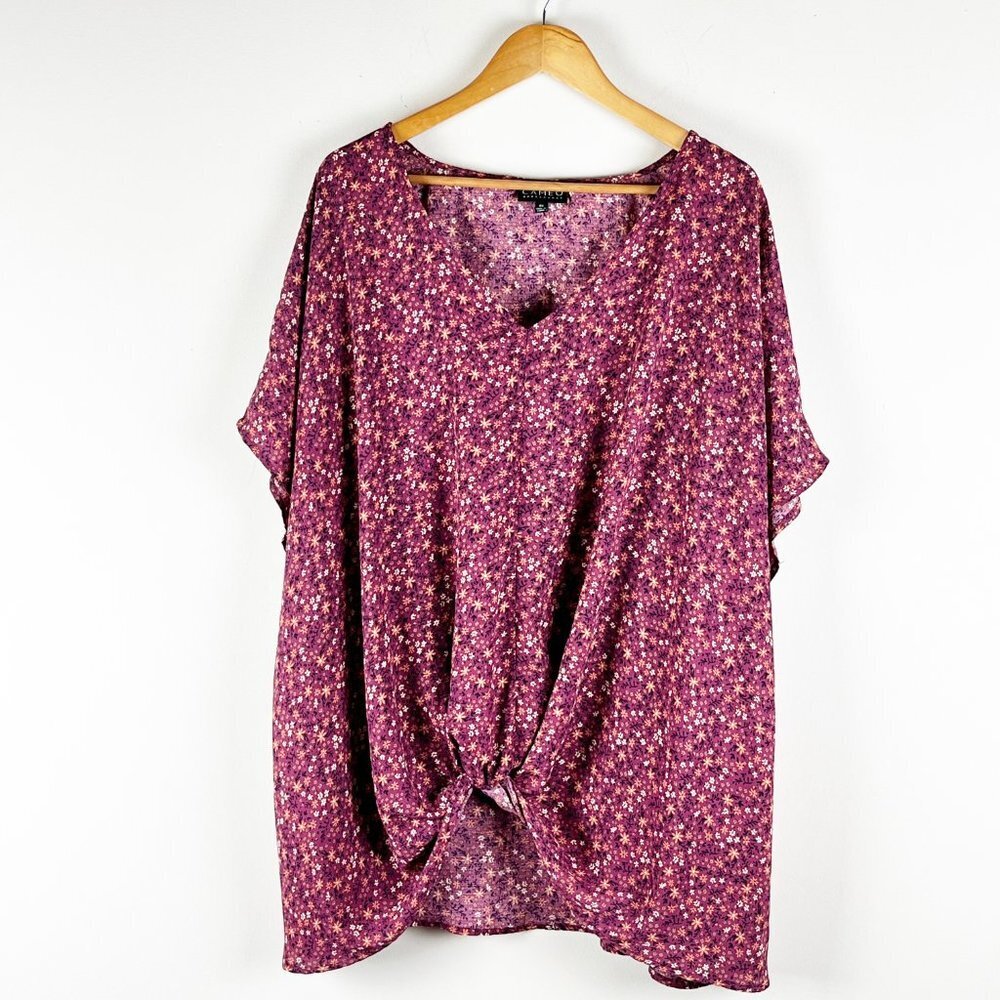 2/$20 Cameo Ditsy Floral Dolman Top 4X